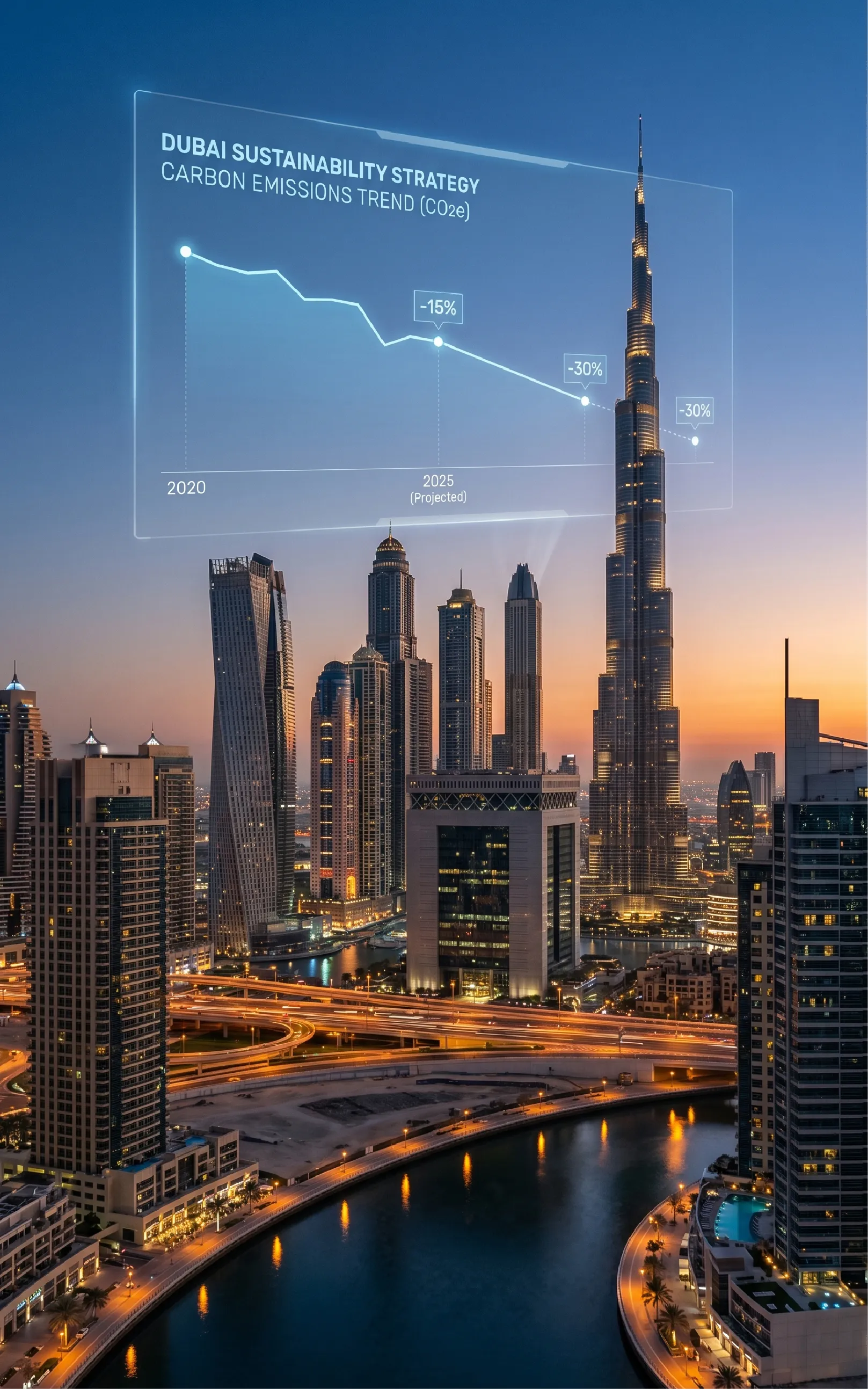 modern city skyline carbon management