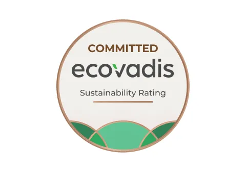 EcoVadis Committed Sustainability Rating badge awarded to Farnek Sustainability